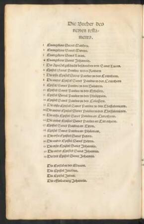 Die Bucher des newen testaments.