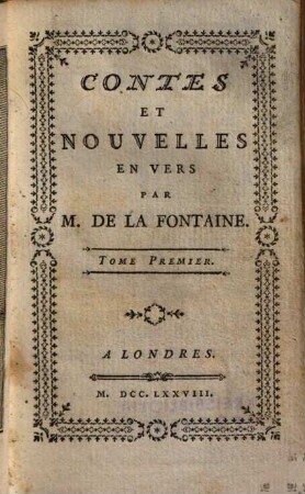 Contes et nouvelles en vers, 1