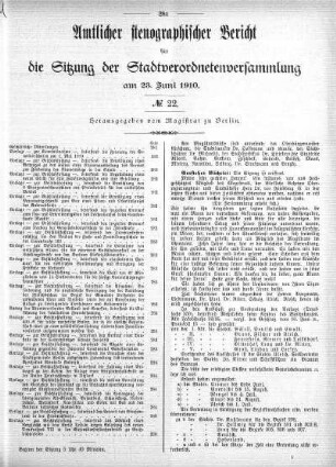 No. 22, 23. Juni 1910