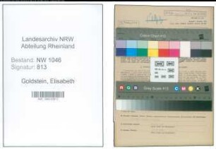 Entnazifizierung Elisabeth Goldstein , geb. 30.12.1904 (Lehrerin)