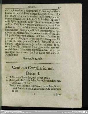 Centuria Corollariorum
