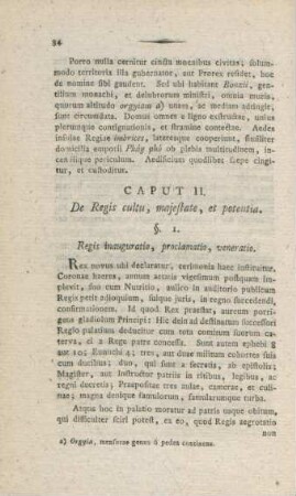 Caput II. De regis cultu, majestate, et potentia
