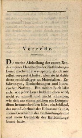 Friedrich Benjamin Osiander's Handbuch der Entbindungskunst. 1,2