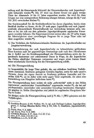 aa) Die Fürsorgeerziehung