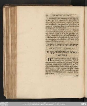 Tit. I. (VII. 61. 62. 70.) De appellationibus & relationibus.