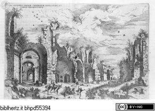 Discorsi sopra l'antichità di Roma., Tafel 32: Haec ostendit partem Thermarum Dioclitiani, ...