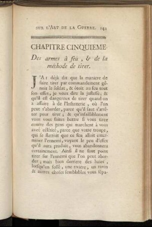 Chapitre cinquieme. Des armes à feu, & de la méthode de tirer.