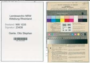 Entnazifizierung Otto Stephan Gante , geb. 06.04.1904 (Ingenieur)
