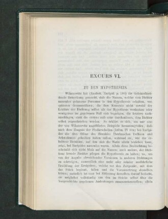 Excurs VI. Zu den Hypotheseis