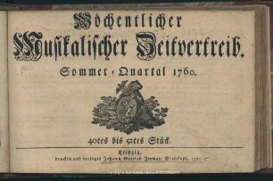 Sommer-Quartal 1760 : 40tes bis 52tes Stück