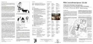 Informations-Faltblatt: Kita Leuschnerdamm 33-39, Umbau eines Fabrikgebäudes