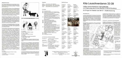 Informations-Faltblatt: Kita Leuschnerdamm               33-39, Umbau eines Fabrikgebäudes