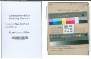 Entnazifizierung Gilbert Rosenbaum , geb. 23.08.1882 (Gerichtsdirektor)