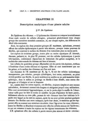 Chapitre II Description analytique d'une plante adulte