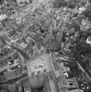 Marktplatz in der Altstadt von Meißen : Blickrichtung Süden