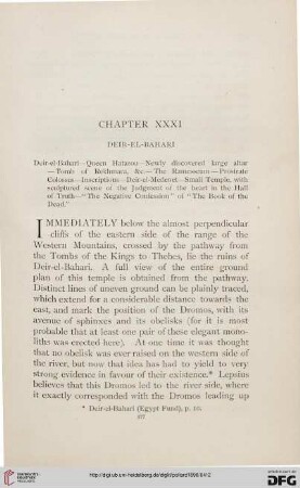 Chapter XXXI: Deir-El-Bahari
