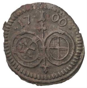 Fundmünze, Pfennig (einseitig), 1700