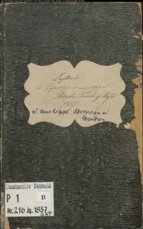 Kirchenbuchduplikat der evangelisch-lutherischen Münstergemeinde Herford, Kreis Herford (GHT 1857) (Gemeinde: Evangelische Münster-Gemeinde Herford)