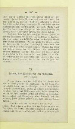 XI. Solon, der Gesetzgeber der Athener
