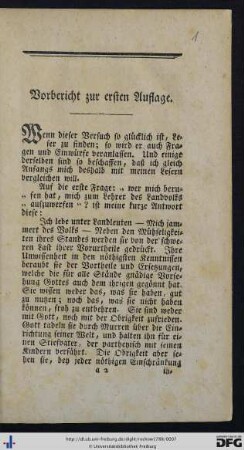 Vorbericht zur ersten Auflage.