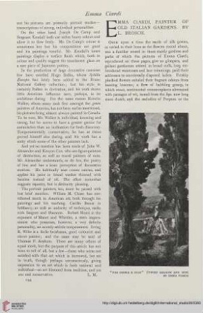 39.1909/10 = Nr. 155: Emma Ciardi, painter of old Italian gardens