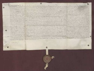 Die markgräflich-badische Vormundschaft bestätigt den Vertrag zwischen Bischof Wilhelm von Straßburg und Graf Friedrich zu Fürstenberg als gemeinen Pfandherrn in Ortenau mit Albrecht von Seldeneck, abgeschlossen 28.07.1539