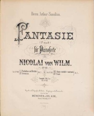 Fantasie (f-Moll) : für Pianoforte ; op. 68