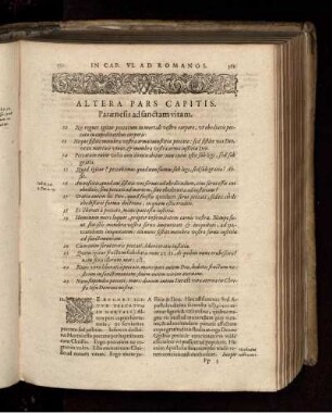 Altera Pars Capitis. Paraenesis ad sanctam vitam