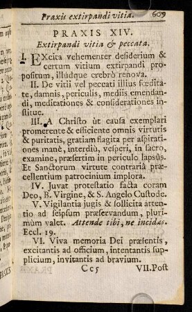 609-610, Praxis extirpandi vitia.