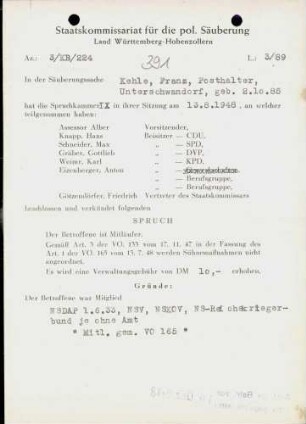 Kehle, Franz
