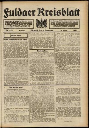 Zweite Ausgabe vom Mittwoch, den 06. November 1912.
