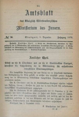 No. 36 - 38. = 9. Dezember - 30. Dezember