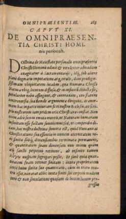 Caput XI. De Omnipraesentia Christi Hominis personali.