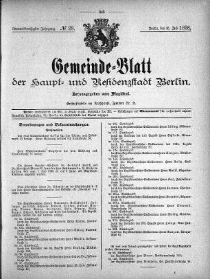 1898,28: No. 28, 10. Juli 1898