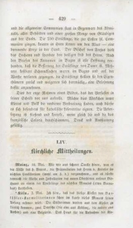 429-432 Kirchliche Mittheilungen