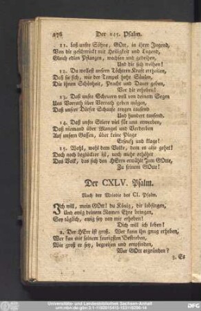 Der CXLV. Psalm.