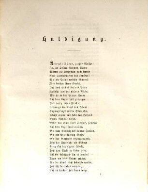 Lieder und Bilder aus Albrecht Dürers Leben : zur Feier d. Grundsteinlegung d. Denkmals für Albrecht Dürer am 7. April 1828