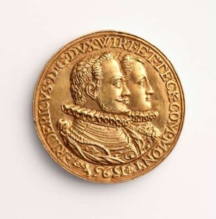 Medaille auf den Regierungsantritt Herzog Friedrichs I. in Württemberg