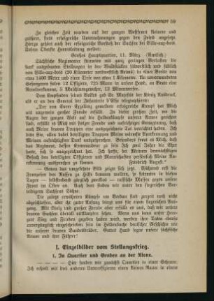59-66, I. Einzelbilder vom Stellungskrieg