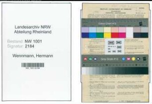 Entnazifizierung Hermann Wennmann, geb. 27.05.1895 (Bergmann)