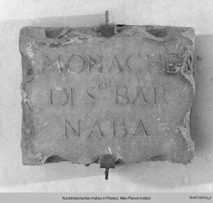 Inschriftstein des Karmeliterklosters San Barnaba