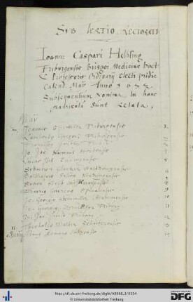 [fol. 173] Rektorat Johann Caspar Helbling 1632