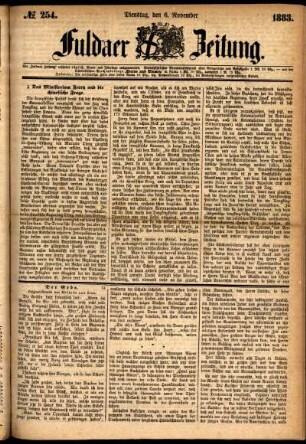 Ausgabe vom Dienstag, den 06. November 1883.