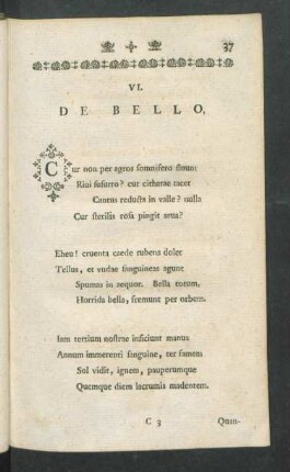VI. De Bello.