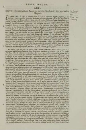 LXII. Renovatio testamenti Abbonis Patricii pro coenobio Novaliciensi, facta per Carolum Magnum.