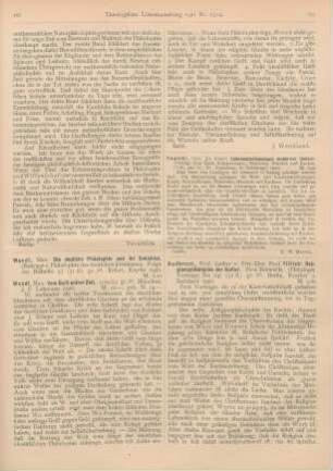 162 [Rezension] Sawicki, Franz, Lebensanschauungen moderner Denker. Vorträge über Kant, Schopenhauer, Nietzsche, Haeckel und Eucken