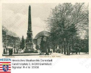 Darmstadt, Alice-Denkmal und katholische Kirche