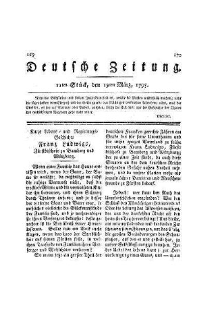 Kurze Lebens- und Regierungs-Geschichte Franz Ludwigs, Fürstbischofs zu Bamberg und Würzburg