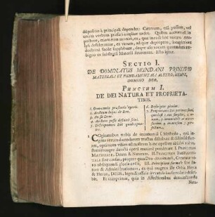 Sectio I. De Dominatus Mundani Principio Materiali ...