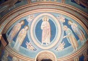Christus mit den vier Evangelisten und Heiligen